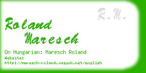 roland maresch business card